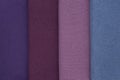 Set of colorful knitted jersey fabrics