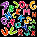 English colorful alphabet for kids