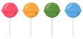 Set of colorful lollipop sweet candies. Vector illustration