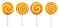 Set of colorful lollipop sweet candies. Vector illustration Royalty Free Stock Photo