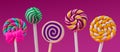 Set of colorful lollipops Royalty Free Stock Photo