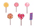 Set of colorful lollipops