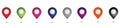 Set of colorful map pointer Royalty Free Stock Photo