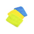 Set of colorful microfiber cloths, isolated Royalty Free Stock Photo
