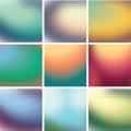 Set colorful mosaic background of triangles Royalty Free Stock Photo