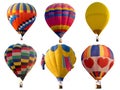 Set of colorful multi colors hot air balloon Royalty Free Stock Photo