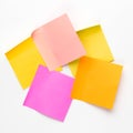 Set of colorful note stickers on white background Royalty Free Stock Photo