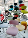 Set of colorful office chairs Royalty Free Stock Photo