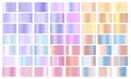 Set colorful Pastel gradient Chrome color foil texture background.