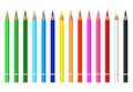 Set of colorful pencil color isolated on white background Royalty Free Stock Photo