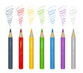 Set of colorful pencil Royalty Free Stock Photo