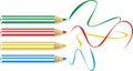 Set of colorful pencils Royalty Free Stock Photo