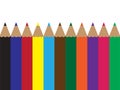 set of colorful pencils on the white background Royalty Free Stock Photo