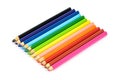 Set of colorful pencils on white background Royalty Free Stock Photo