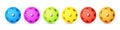 Set of Colorful Pickleball Balls With 26 Holes for Indoor Game