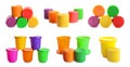 Set of colorful play dough