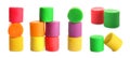 Set of colorful play dough Royalty Free Stock Photo