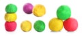 Set of colorful play dough Royalty Free Stock Photo