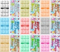 Set Colorful Pocket Calendars For 2018 Royalty Free Stock Photo