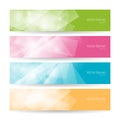 Set colorful polygonal banners , vector