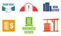 Set colorful real estate icons