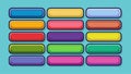 Set colorful rectangle web buttons vector design Royalty Free Stock Photo