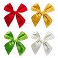 Set of colorful ribbons isolated