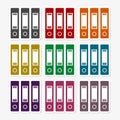 Set of colorful ring binders Royalty Free Stock Photo