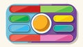 Set colorful round rectangle web buttons vector design Royalty Free Stock Photo