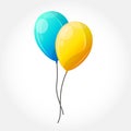 Set of colorful round vector kids balloons. Royalty Free Stock Photo