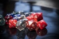 A set of colorful RPG dice Royalty Free Stock Photo