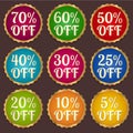 Set: Colorful Sale banners, labels, discount tag