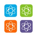 Set Colorful Science Chemistry Logo Template Illustration Design. Vector EPS 10