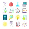 Set of Colorful Science Icons