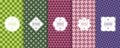 Set of colorful seamless geometric patterns. Vector trendy textile backgrounds. Endless unusual textures Royalty Free Stock Photo