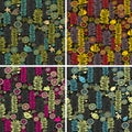 Set of colorful seamless patterns.