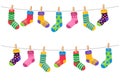 Set of colorful socks