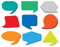 Set of colorful speech bubbles for talk or dialog. vector Royalty Free Stock Photo