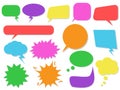 Set of colorful speech bubbles