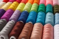 Set of colorful spools of thread Royalty Free Stock Photo