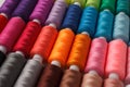 Set of colorful spools of thread Royalty Free Stock Photo