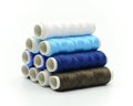 Set of colorful spools of thread Royalty Free Stock Photo