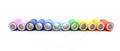 Set of colorful spools of thread Royalty Free Stock Photo