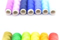 Set of colorful spools of thread Royalty Free Stock Photo