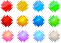 Set of Colorful Stars Royalty Free Stock Photo