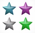 Set colorful stars. Vector Royalty Free Stock Photo