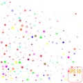 Set of Colorful Stars on White Background. Starry Pattern Royalty Free Stock Photo