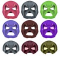 Set of Colorful Superhero Mask