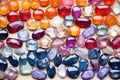 set of colorful synthetic stones to be used in brooches