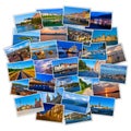 Set of colorful travel photos Royalty Free Stock Photo